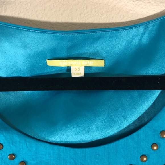 Gianni Bini Aqua / Teal / Turquoise Blouse - Picture 2 of 3